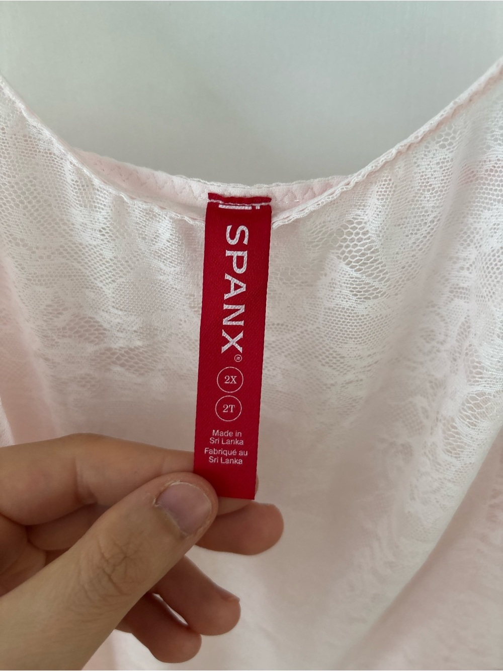 NWT Spanx Supersmooth Day to Date Night Lace Cami 2X Blush Pink Edgy Plus Size - Picture 7 of 13